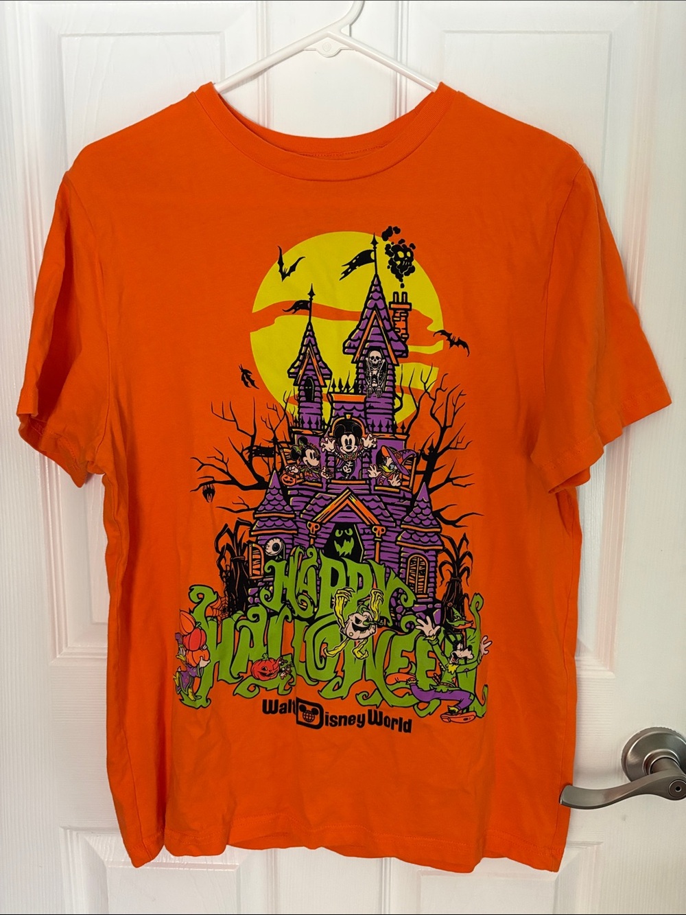 Disney Orange Halloween Graphic Short Sleeve Tee